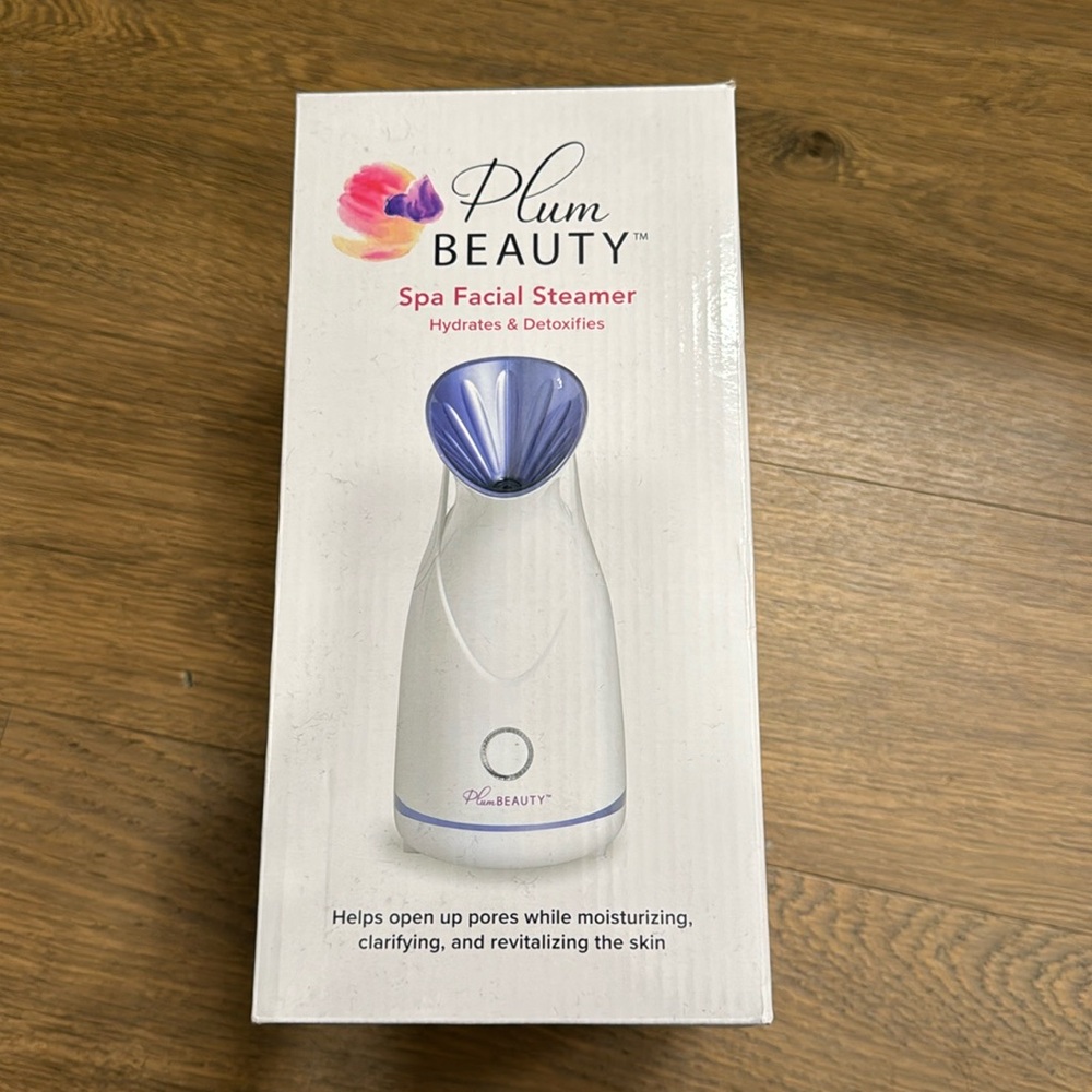 never been used plum beauty facial steamer